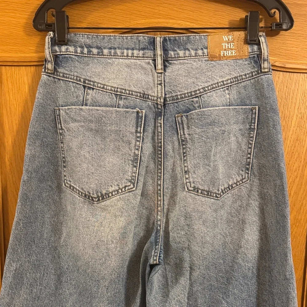 Free People Light Wash Wide Leg Jeans - Picture 8 of 13